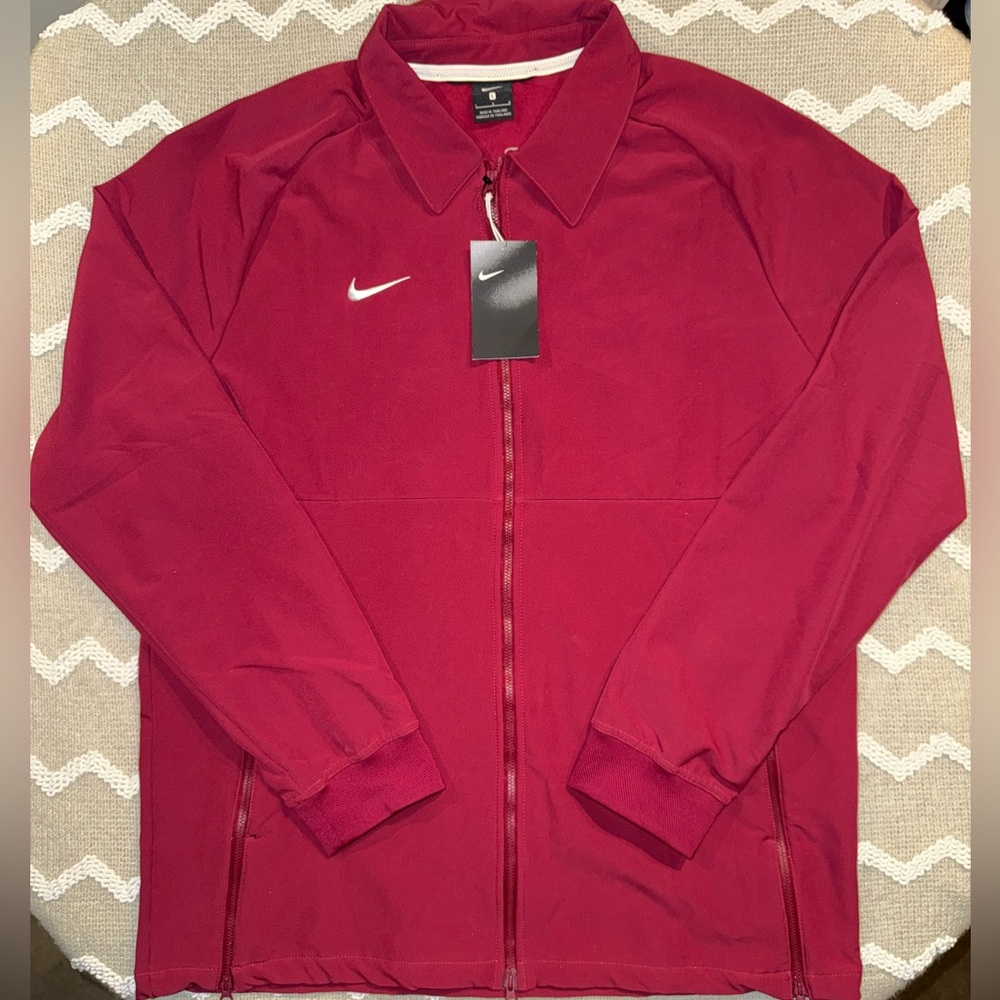 NIKE FOOTBALL THERMA FLEECE LINED‎ WOVEN BODY FULL ZIP JACKET SIZE L MEN $135